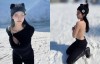 【蜗牛娱乐】性感長腿妹「羅莉Rolly」韓國玩耍，雪地裡「上空秀裸背」讓人零下也熱起來！