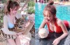 【蜗牛娱乐】奶妹餵奶路人搶圍觀！「溫蒂」泰國旅遊爆乳出街，連動物都對她愛不釋手！