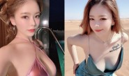 【蜗牛娱乐】性感辣模「洋裝太寬鬆美乳要掉出」,飽滿深溝「乳球太誘人」!