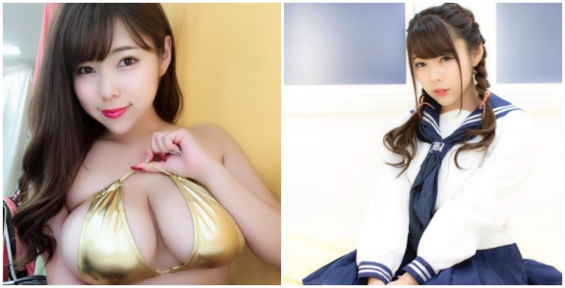 超科學巨乳高中生！100cm「G 級魔乳」結城千佳豪邁身材連攝影師都震驚了！