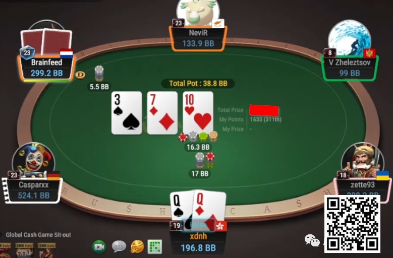 【EV 扑克】牌局分析：3BP，没位置，深后手，QQ 怎么玩