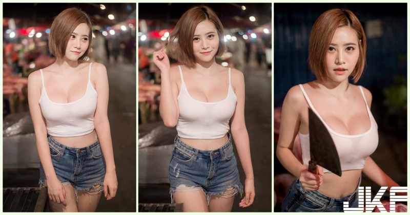 Line 瘋傳「夜市擺攤妹」F 奶美乳有夠銷魂！超邪惡「白皙大肉包」讓客人好興奮…