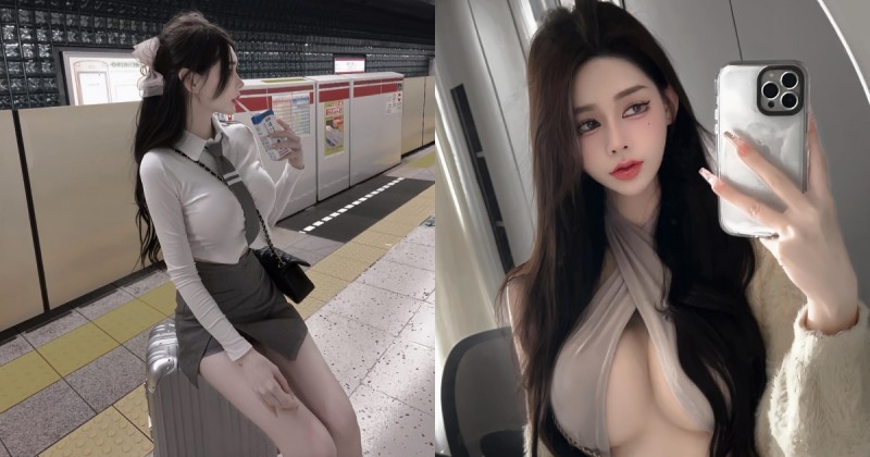 「巨乳 JK」日本站台等電車！超發育雙峰和白嫩美腿讓人想搭訕