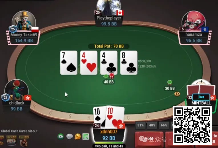 【EV 扑克】牌局分析：3bet 底池，小手对转牌如何处理？