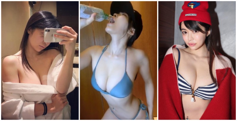 「巨乳正妹」超色氣喝水！乳浪深溝沒有極限，H 奶狂野視角讓人目不轉睛！