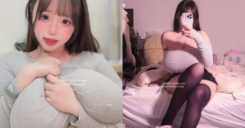 有這兩顆不用枕頭！「超狂巨乳妹」M 罩杯捧胸前，「豐滿柔軟」到以為是抱枕