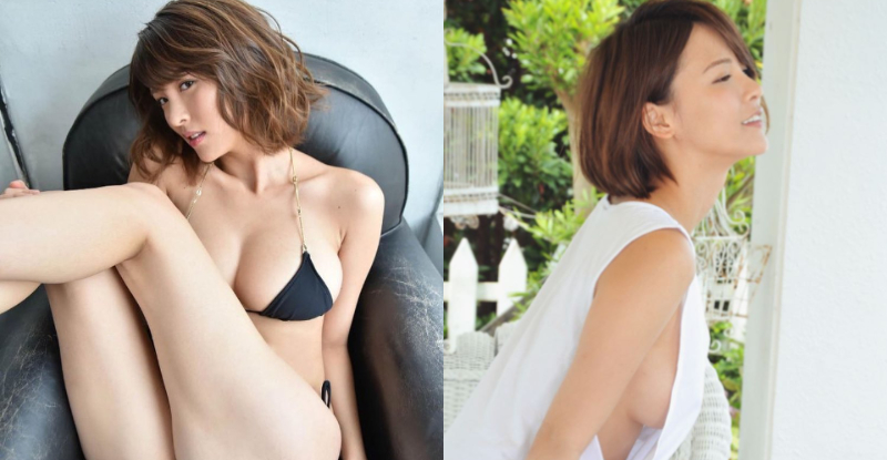 性感長腿姐姐「奈月セナ」炸裂 G 奶　寬鬆吊嘎露出飽滿水滴側乳！