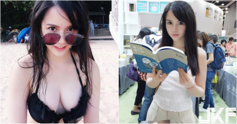 書展見到「大眼正妹」！神到本人原來是「白皙大奶妹」！飽滿美乳的 W 形狀好誘人啊！
