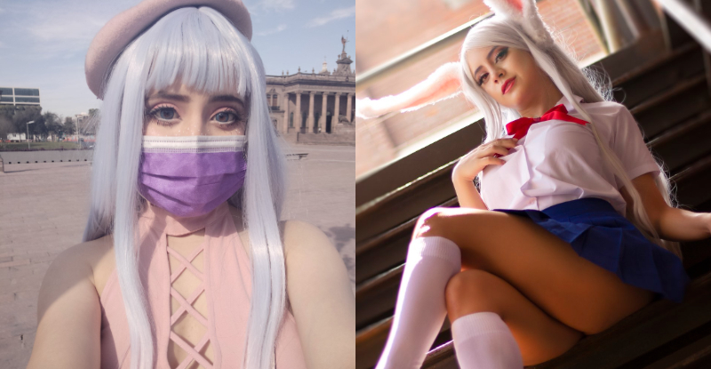正妹 Coser 有穿像沒穿　透視裙下網襪配小丁褲…蜜翹臀赤裸裸都被看光