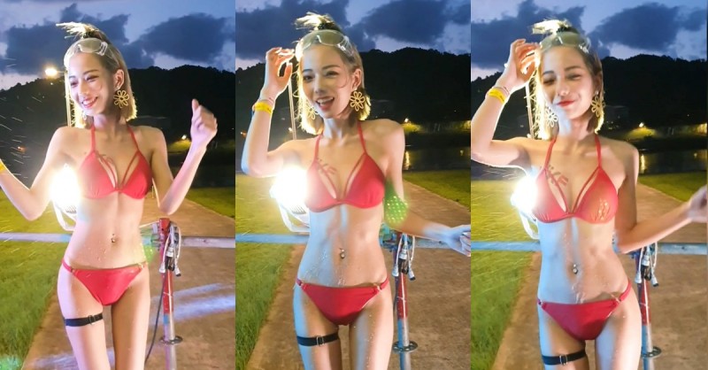 戀愛了！超甜美「啾啾小公主」S2O 比基尼解放美體，水槍掃射「濕身熱舞」畫面好養眼！