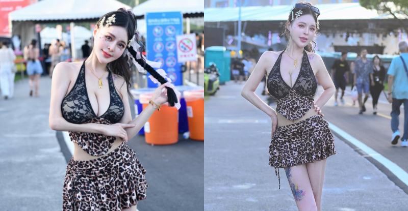 性感小花豹「姬冰嫣」出席 S2O，「暴力巨乳」辣翻全場！