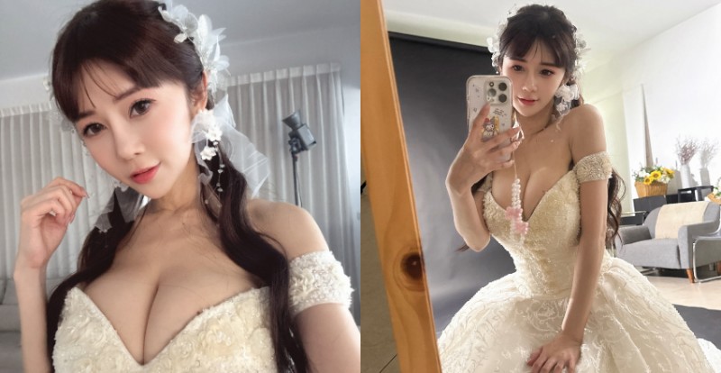 請嫁給我！巨乳甜心《安希 Anxi》穿上婚紗實現粉絲結婚夢