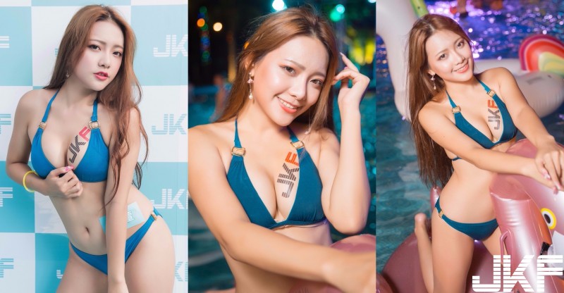 握不住的 D 奶！爆奶正妹「霍萱」火辣比基尼吸睛！狂野展現「深長事業線」…