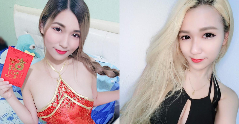 大馬正妹「貝貝兒 Beibei Er」身穿火紅肚兜拜年　Size 太小罩不住！
