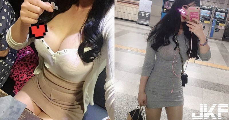 把愛心給我移走！「巨乳網紅」自拍視角太邪惡，捷運「深 V 爆乳」路人口水都流出來啦！
