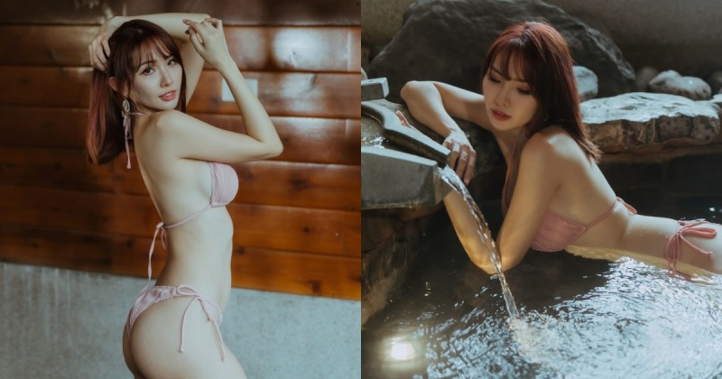 短髮女神「深田沐沐」烏來泡湯大秀「巨乳翹臀」，在 TRE 還能近距離猛拍！