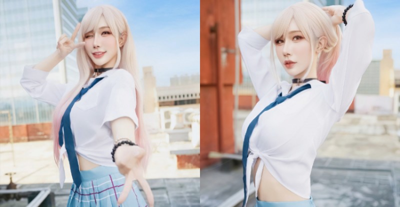 甜美女神初次挑戰 Cosplay　化身「喜多川海夢」展現制服魅力