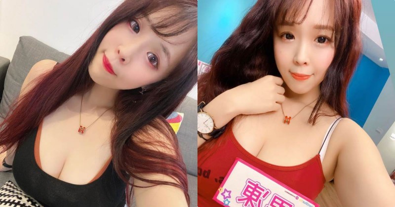 熱情活潑的甜心 SG「果凍兒」，兇猛乳溝要撐爆小背心了！