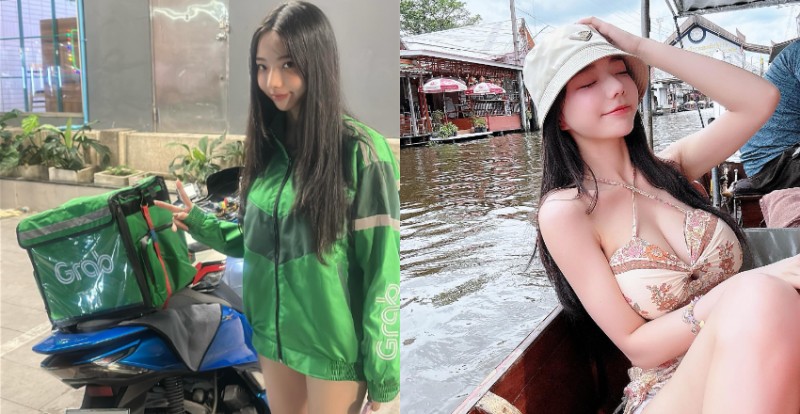 哪有這麼正的司機？泰國 Grab 計程機車驚見台灣正妹駕駛
