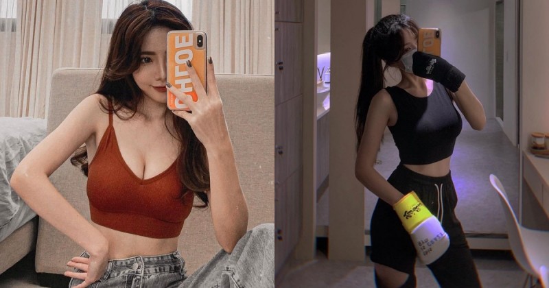 拳擊辣妹！天菜級正妹「chloe」腹肌曲線好迷人，「傲人上圍」讓人秒被 KO！