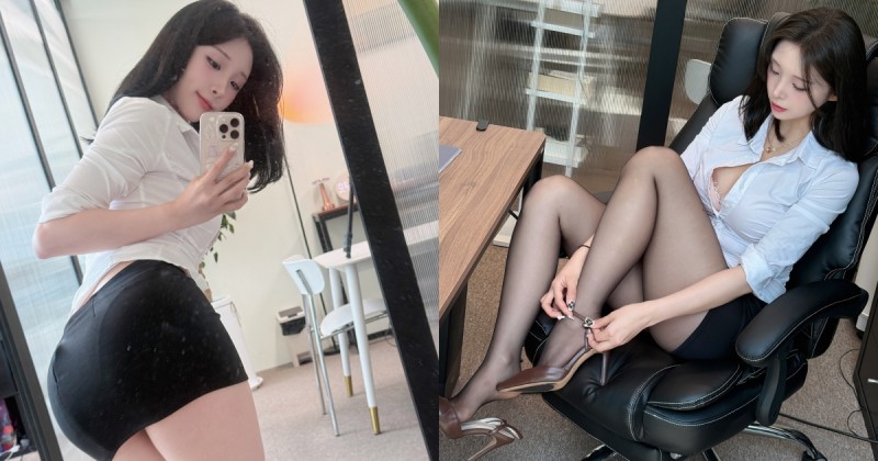 辦公室姊姊有夠騷！「爆乳 OL」上班翹屁自拍還脫衣午睡超誇張！