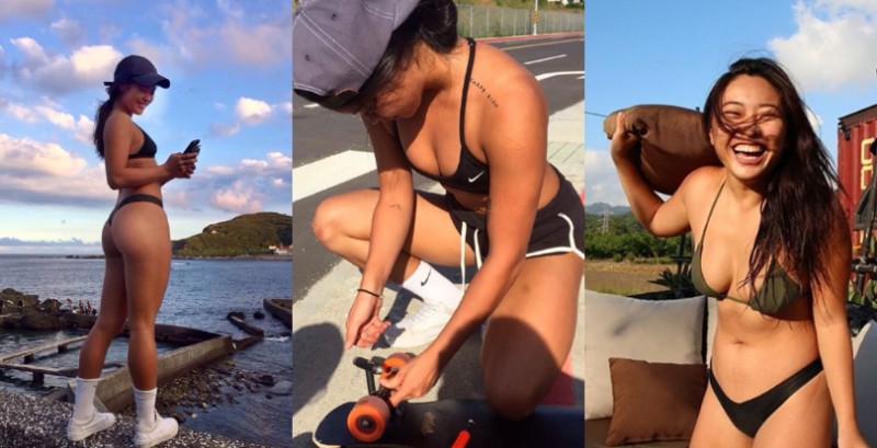 【蜗牛娱乐】「健美正妹」爆乳修滑板!超邪惡視角還放送「微笑曲線」,該去買滑板了! 【蜗牛娱乐】「健美正妹」爆乳修滑板!超邪惡視角還放送「微笑曲線」,該去買滑板了!