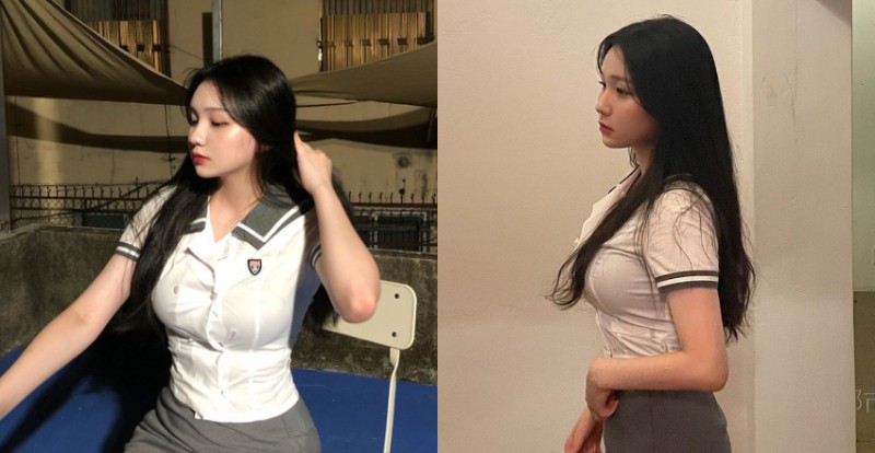 【蜗牛娱乐】現在小孩到底都吃什麼?南韓高校妹「發育良好」快把制服撐壞了 【蜗牛娱乐】現在小孩到底都吃什麼?南韓高校妹「發育良好」快把制服撐壞了