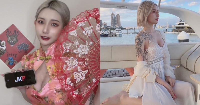 超火辣的旗袍正妹「凱樂 anna」 兇猛刺青讓「窈窕 body」更美豔性感