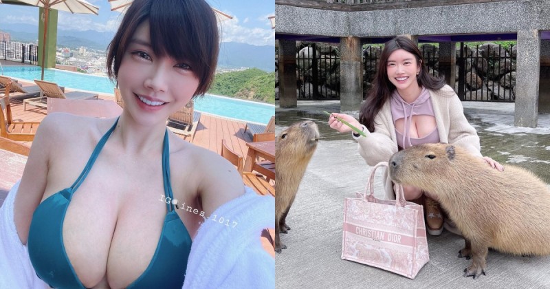 【蜗牛娱乐】甜美正妹「爆乳餵水豚」!挖空設計「雪白雙球」大方放風,深邃溝溝太驚人! 【蜗牛娱乐】甜美正妹「爆乳餵水豚」!挖空設計「雪白雙球」大方放風,深邃溝溝太驚人!