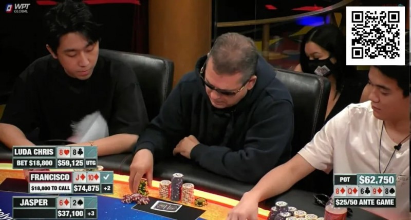 【EV 扑克】四条不敌同花顺！Hustler Casino Live 诞生 19 万巨额彩池，Chris Chen 这手牌太惨了！