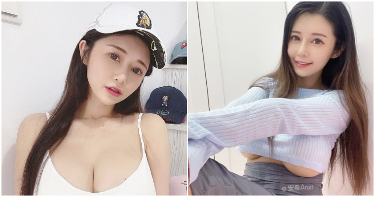 【蜗牛娱乐】綁帶裙太誘人！「甜心幫」安希狂露 F 級南半球　TikTok 影片甜笑讓粉絲鼻血狂噴！