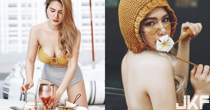 男粉著迷女粉崇拜的「超人氣 IG 正妹」！不經意倒出「渾圓巨乳」豐滿上圍飄出厚奶香！