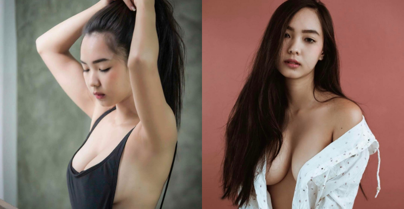 【蜗牛娱乐】只用一張照片就擊沈你！正妹綁馬尾露「白皙Ｑ彈」的半乳！這形狀不錯…