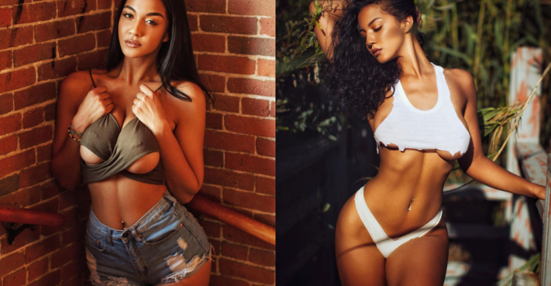 【蜗牛娱乐】狂！野性妹「乳量外溢」散發焦糖奶香　「黑膠藝術」藏不住誘人好身材