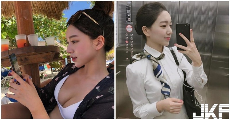 【蜗牛娱乐】正妹度假展現「兇兇美乳」！「滑手機時的深溝」看到口水狂流啊！