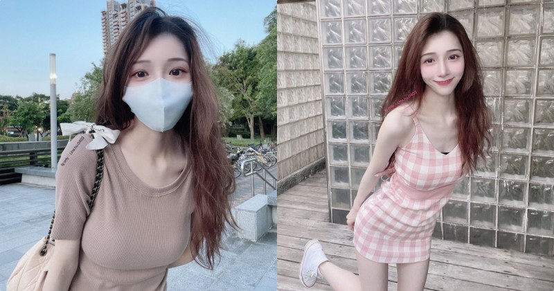 【蜗牛娱乐】高顏值口罩正妹「只露眼也好好看」，路過公園的「性感曲線」太誘人！