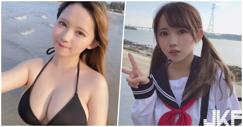 19 歲神乳正妹脫了！「超雄偉嫩胸」持續發育，「小蘿莉臉蛋」原來這麼兇！