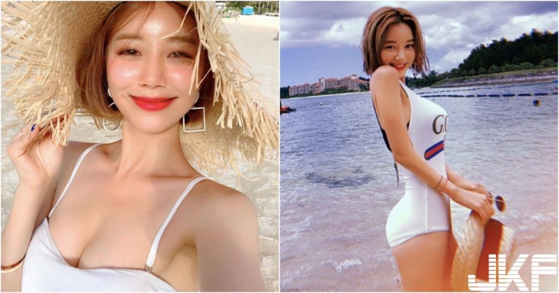 【蜗牛娱乐】「泡菜妹子」突襲日本海邊！甜美臉蛋＋「美胸翹臀」殺傷力太強大啦！