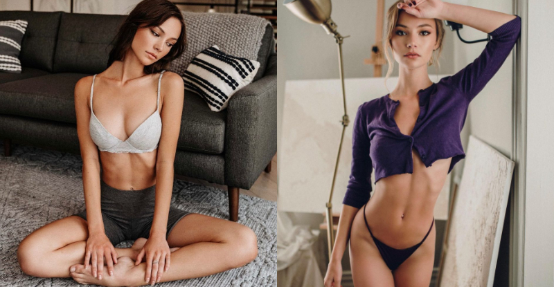 【蜗牛娱乐】性感辣模甩紙片身材　身材纖細骨感卻不瘦弱…焦糖緊實感意外有魅力