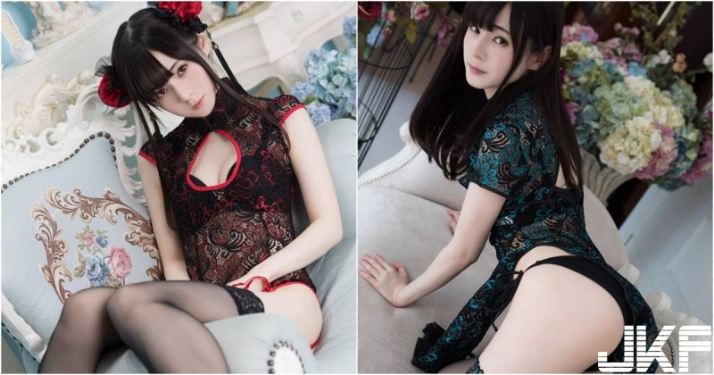 【蜗牛娱乐】「甜美嫩妹」旗袍誘惑！造型多變太會玩，「飽滿美臀」對著鏡頭好勾人！