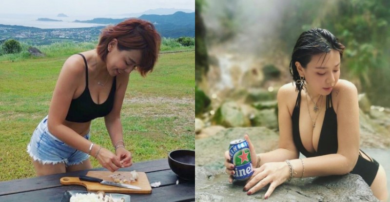 【蜗牛娱乐】戶外系「短髮正妹」焦糖肌充滿健康美　緊身車衣顯現凹凸有致好身材