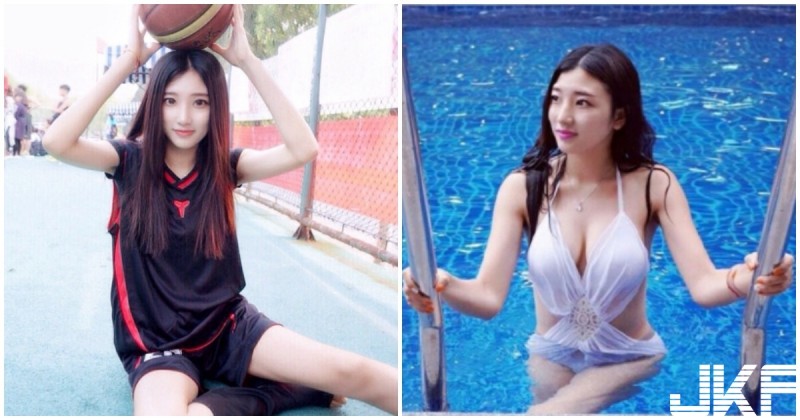 【蜗牛娱乐】九頭身「性感籃球女神」！　脫下球衣…原來是隱乳系正妹！