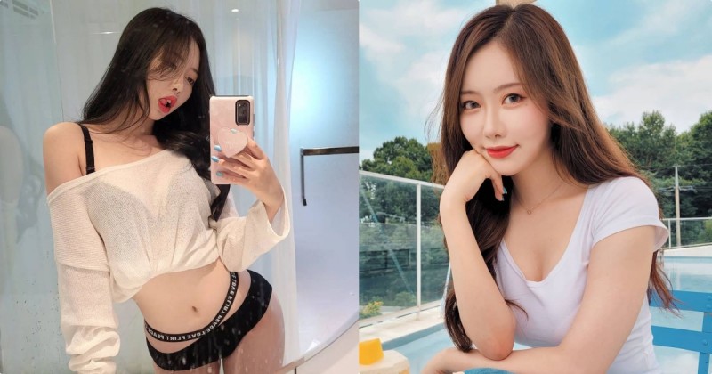 【蜗牛娱乐】走「泫雅風」的性感內衣麻豆，「穿黑色小褲自拍」有夠挑逗！