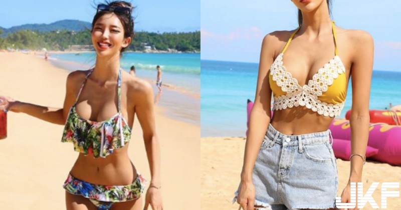 【蜗牛娱乐】巨乳、長腿、天使顏！正妹自備「超亮車頭燈」，發光程度遊客視線逐漸母通！