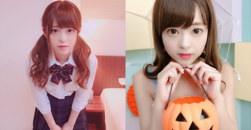 【蜗牛娱乐】不要只關注三上！HONEY POPCORN團員「桜もこ」是甜美萌妹　穿上制服沒有違和感