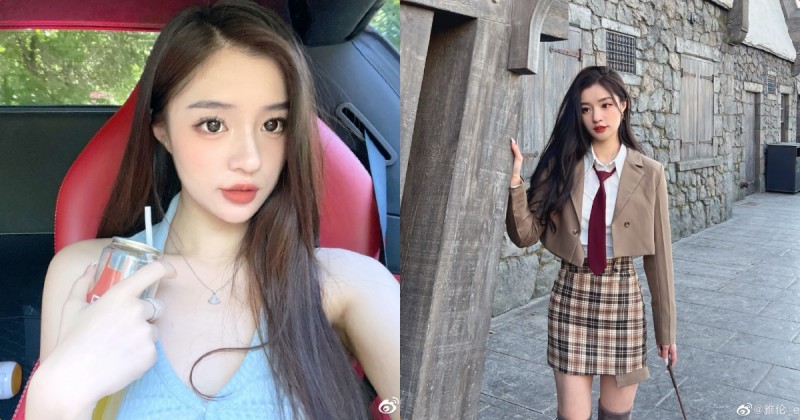 【蜗牛娱乐】高挑正妹「學院風造型好撩人」，「逆天大長腿」成焦點！