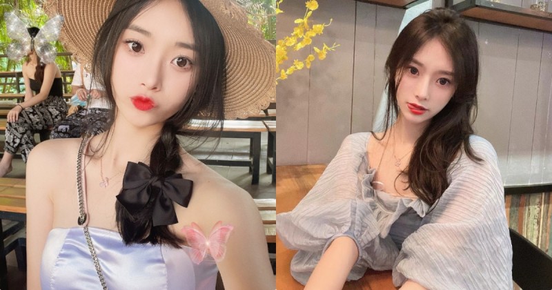 【蜗牛娱乐】正妹舞蹈生「白皙容顏超討喜」，度假時的自拍「胸型好辣」！