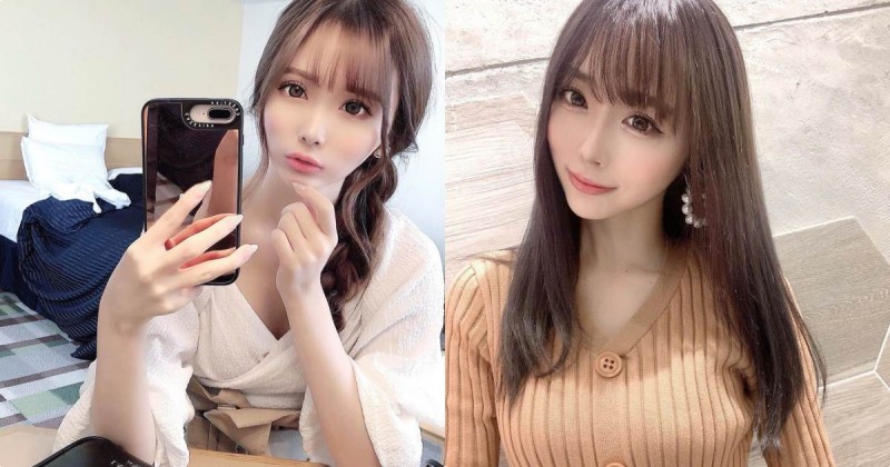 【蜗牛娱乐】日韓混血妹「自拍時微露酥胸」，嫵媚電眼瞬間把你迷倒！