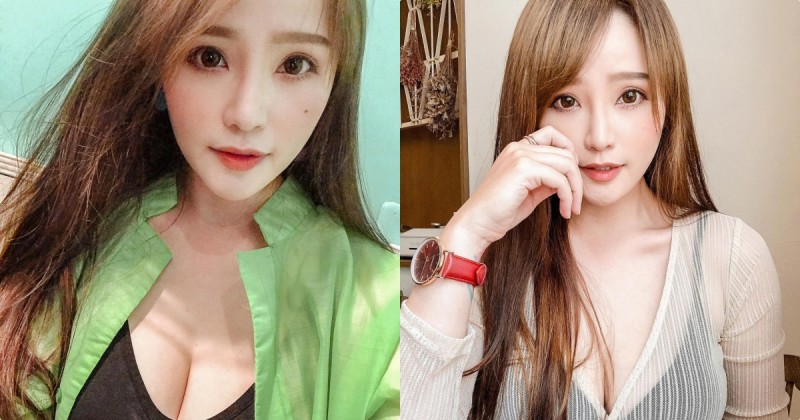 【蜗牛娱乐】E奶正妹「燙燙」深V上衣好洶湧，「飽滿的性感畫面」有夠養眼！