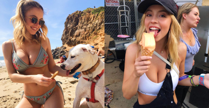 【蜗牛娱乐】吃冰不忘放送福利！大奶妹PO消暑清涼照與粉絲同樂　真實身分曝光超狂